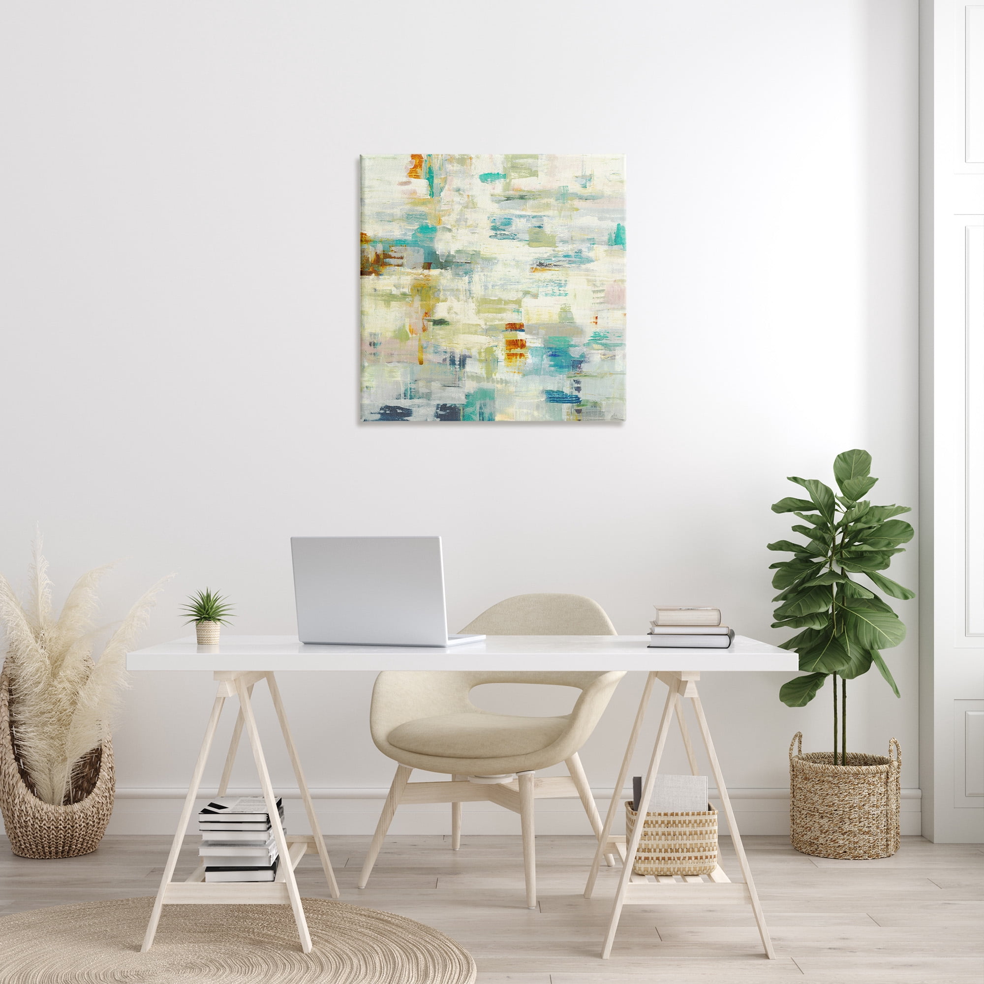 Stupell Industries Complex Abstract Pattern Abstract Painting Gallery Wrapped Canvas Art Print Wall Art, 30 x 30