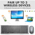 thumbnail image 5 of X9 Performance Foldable Keyboard and Mouse Wireless - (BT + 2.4Ghz) - Carrying Case, Phone Stand, Full Sized 106 Keys, Rechargeable - Portable Travel Bluetooth Keyboard and Mouse Set - Space Gray, 5 of 8