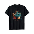 thumbnail image 1 of Canadian Maple Leaf Ink Splatter Bold Red Design Unisex T-Shirt V48, up to Size 5XL, 1 of 4