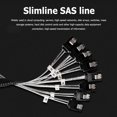thumbnail image 3 of Slim Line SAS4.0 SFF-8654 8i a SATA 8 puertos 12Gbps 50cm Cable adaptador, 3 of 9