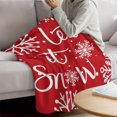 thumbnail image 3 of Christmas Red Throw Blanket for Couch,Soft Lightweight Flannel Fleece Blanket,Winter Snowflakes Merry Xmas New Year Microfiber Plush All Season Decorative Blankets for Sofa Office Travel 40"x50", 3 of 9