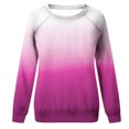 thumbnail image 5 of 2023 Chandail en Molleton de Mode pour Femmes 50 % de Rabais Liquidation Femmes Manches Longues Décontracté Dégradé Jour Imprimé Col Rond Chandail en Molleton Col Rond chandail Tunique Hauts, 5 of 5