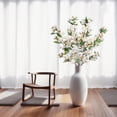 thumbnail image 5 of Inch Artificial Malus Spectabilis Branches Flowers Stems Silk Tall Fake Flower Arrangements for Home Wedding, Faux Flowers Spring Decoration, Pack of 4 Bundles(White), 5 of 5