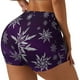 thumbnail image 1 of Fotbe Snowflake Gradient Purple Shorts Sin Costuras – Shorts Deportivos de Cintura Alta para Mujer, Elásticos para Gimnasio, Yoga, Running o Ciclismo-Medium, 1 of 8