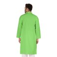 thumbnail image 4 of Atasi Cotton Kurta Solid Ethnic- Festive Long Shirt W/ Pintuck Traditional Indian Wear For Men's, 4 of 7