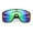 Black - Green Mirror, variant on Classic Oversized Mens Shield Sport Plastic Minimal Color Mirror Lens Sunglasses Black - Orange Mirror