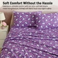 thumbnail image 6 of THD Purple Unicorn Printed Kids Bed Sheets - 4 Piece - Patterned Girls Bed Sheet Set - Wrinkle Resistant & Ultra Soft - Fits Mattresses up to 15 Inches Deep - Full, 6 of 6