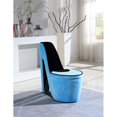 thumbnail image 2 of ORE International Chaise en Polyuréthane avec Rangement avec Talon Haut en Bleu, 2 of 5
