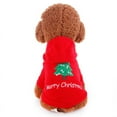 thumbnail image 4 of Spencer Pet Dog Christmas Pompon Hoodie Outfit Jacket Cat Puppy Clothes Winter Sweater for Small Medium Dogs, 4 of 5