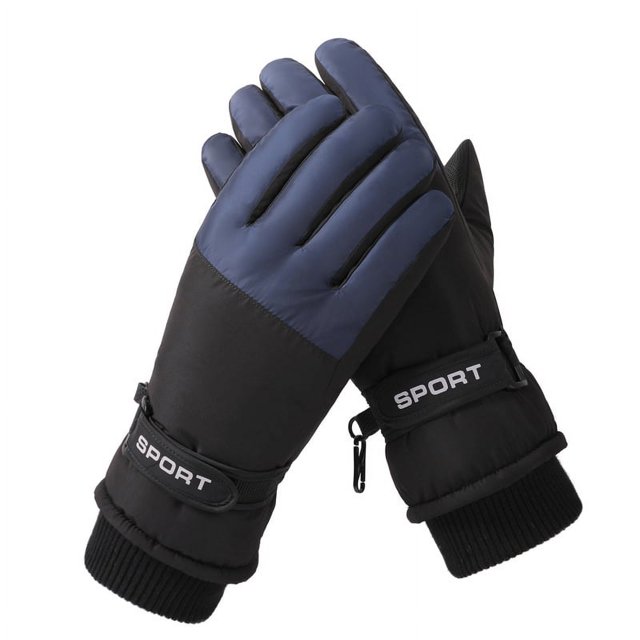 Guantes de esquí de otoño e invierno para hombres y mujeres, guantes de pantalla táctil para montar al aire libre, guantes cálidos impermeables a prueba de viento de terciopelo grueso