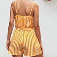 thumbnail image 4 of BLVB Womens Summer Jumpsuit Striped V Neck Spaghetti Strap Belted Shorts Rompers Casual Sleeveless Jumpsuit, 4 of 4
