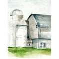 thumbnail image 2 of Parker, Jennifer Paxton 15x18 Gold Ornate Wood Framed with Double Matting Museum Art Print Titled - Watercolor Barn II, 2 of 4