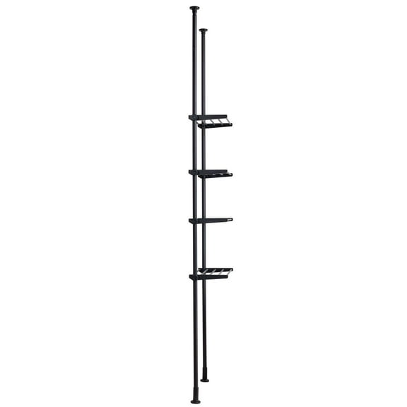 Over The Toilet Storage 4 Tier Adjustable Bathroom Organizer Low Carbon Steel 53 to 132 Inch Tall Shelf Rack Easy Assembly Laundry Space Saver for Small Rooms Fits Most Toilets