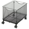 thumbnail image 1 of Safco Products 5211BL Steel Mesh Rolling File Cube Cabinet w/ Wheels, Onyx, 1 of 2