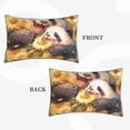 thumbnail image 2 of Honeii Cute Panda Sunflower Decorative Throw Pillow Case - Elevate Your Couch, Sofa, or Bed with Stylish Home Decor, Perfect Gift Idea-16"x24", 2 of 6