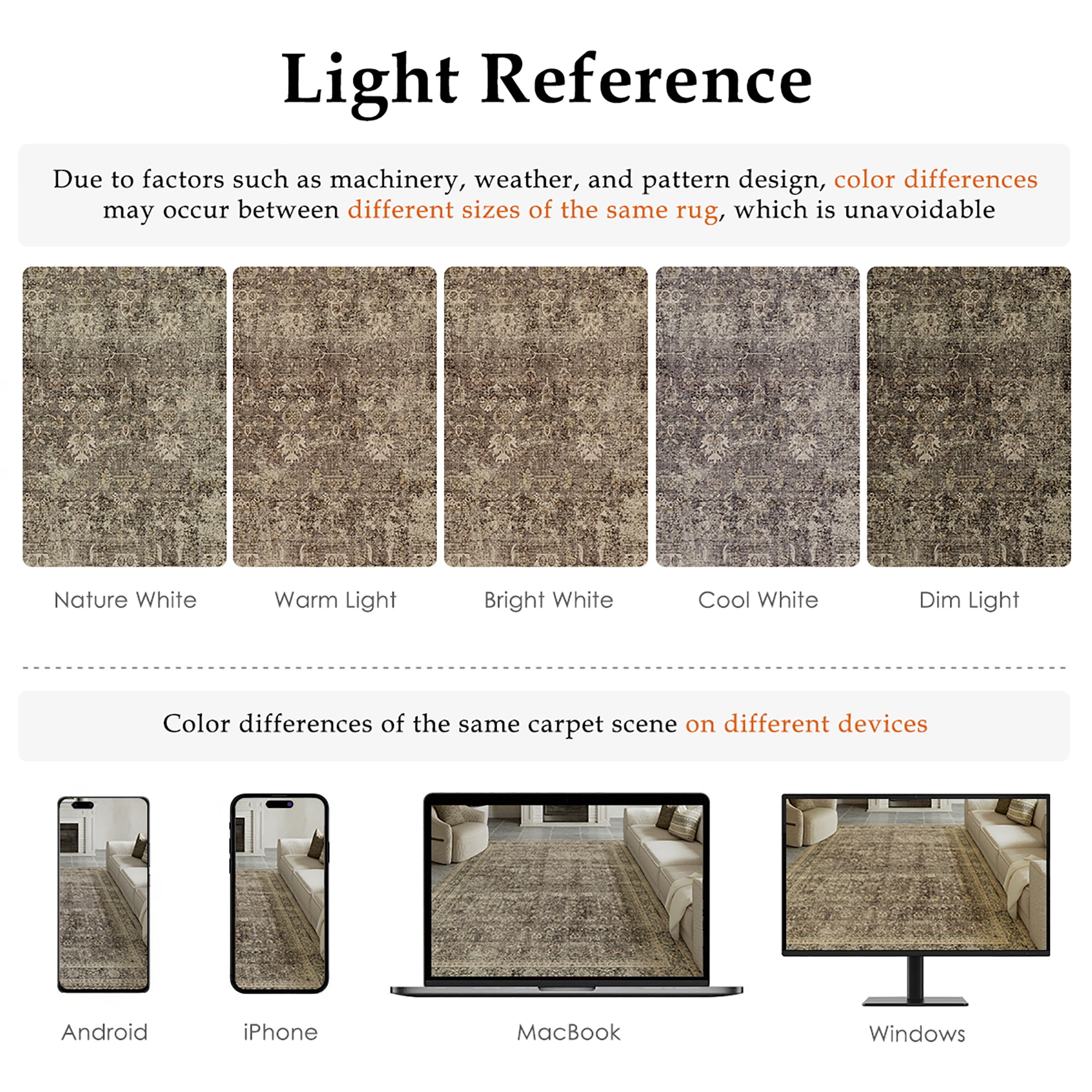 BERTHMEER 6'x9' Washable Golden Brown Area Rugs for Living Room Bedroom Kitchen Rugs Non Slip Vintage Traditional Dorm Office Dining Room Farmhouse Oriental Distressed Rugs