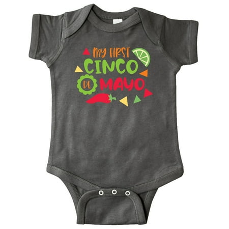 

Inktastic My 1st Cinco De Mayo with Lime and Red Pepper Gift Baby Boy or Baby Girl Bodysuit