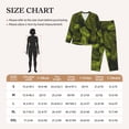 thumbnail image 4 of Yiaed Tropical Palm Leaves Fern Leaf Print Pajamas Women's Long Sleeve Sleepwear Soft Button Down Loungewear Pjs Lounge Set Nightwear Womens Pajama Pants-XX-Large, 4 of 7