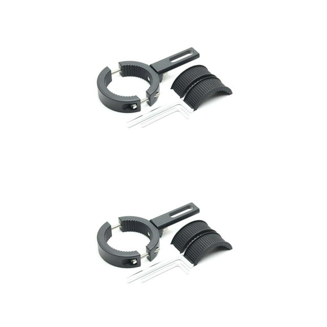 mmirethe Black Durable Light Lamp Holder For Motorcycle Headlight With Strong Load-bearing Capacity 3.8-6cm diameter 2Set