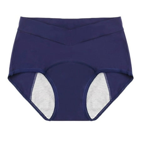 

D8 High Waist Menstrual Period Underwear for Women V-shaped Postpartum Panties Girls Briefs Multi-layer Stretch Briefs Plus Size