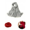 thumbnail image 1 of Women Scarf Solid Color Sun Protection Summer Japan Korean Style Windproof Shawl Beachwear, 1 of 8