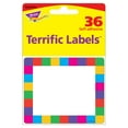 thumbnail image 3 of TREND Rainbow Plaid Terrific Labels, 36 Per Pack, 6 Packs, 3 of 4