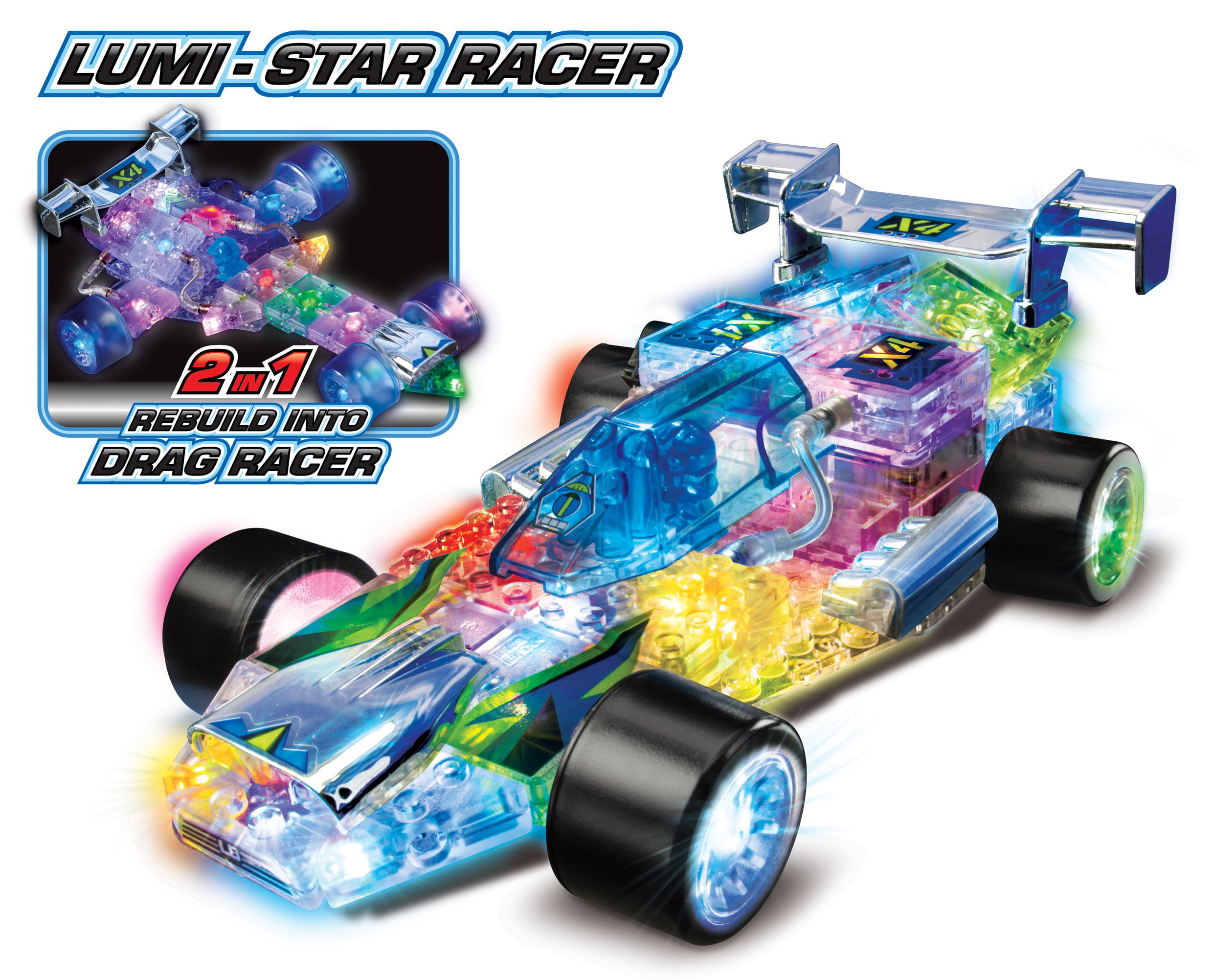 Cra-Z-Art Lite Brix Lite Up LUMI-STAR RACER Race Car Building Set Brand NEW 