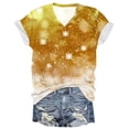 thumbnail image 1 of Blusas de Manga Corta para las Mujeres Causal Cuello en V Camiseta Sólida, Blusas de Verano de las Mujeres para el Hogar Y Diario, 1 of 3