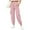 Pink, variant on LSLJS Joggers for Women Plus Size Drawstring Work Pants Solid Color Casual Sweatpants with Zipper Muilt Pockets, S-3XL