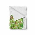thumbnail image 2 of Artichoke Soft Flannel Fleece Blanket, Watercolor Illustration of Super Food Vegetables Whole Cut in Half, Cozy Plush for Indoor and Outdoor Use, 50" x 60", Fuchsia and Apple Green, by Ambesonne, 2 of 6