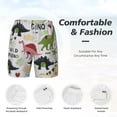 thumbnail image 4 of Kdxio Cute Dinosaurs Print Men'S Swim Trunks With Compression Liner 7 Inch Inseam Quick Dry Swim Shorts, 4 of 7
