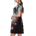 thumbnail image 2 of Vsdgher Robe Midi Maxi Décontractée à Manches Courtes et Col Rond pour Femmes Été 2025, 2 of 6