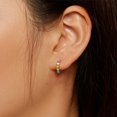 thumbnail image 2 of Sterling Silver Rainbow Heart Hoop Earrings for Women Teens Colorful Love Earrings Huggie for Valentines Day, 2 of 10