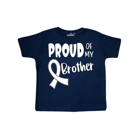 

Inktastic Proud of my Brother Blindness Awareness White Ribbon Gift Toddler Boy or Toddler Girl T-Shirt