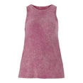 thumbnail image 5 of Time and Tru Women's Mineral Washed Cotton Tank Top with High Neck, Sizes XS-XXXL, 5 of 5