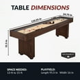 thumbnail image 2 of Hathaway Austin Shuffleboard Table, 9-ft, Mahogany Finish, 2 of 7