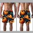 thumbnail image 3 of luoweisi Men's Beach Shorts Quick Dry Swim Trunks with Mesh Lining Thanksgiving Pumpkin L, 3 of 5