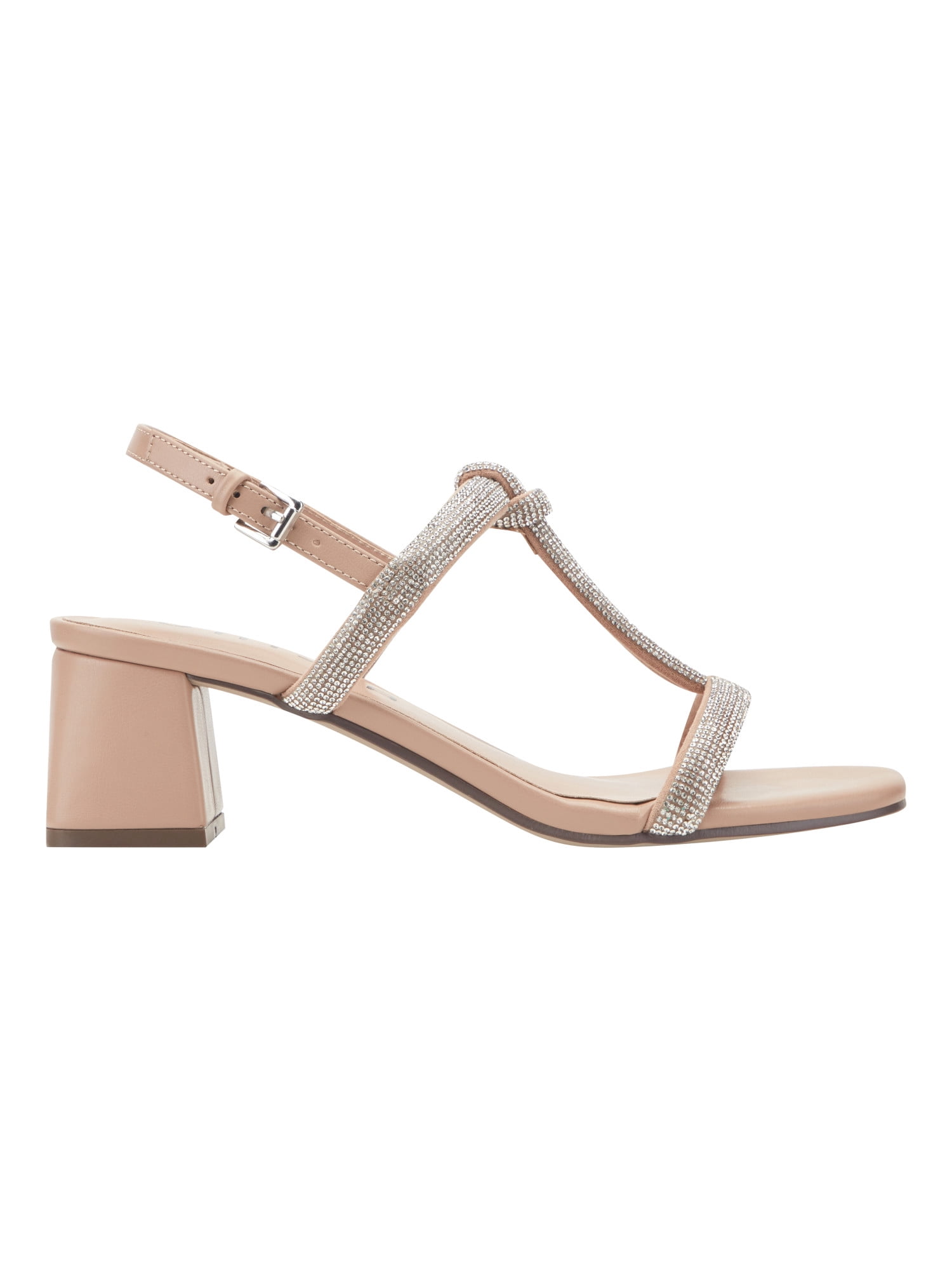 Unisa Women's Vencie Bling Strappy Block Heel