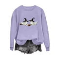 thumbnail image 4 of Trikvn Women's Funny Halloween Sweaters Crewneck Long Sleeve Pullover Tops Witch Hat Ghost Riding Broom Graphic Shirts Fall Casual Festive Cozy Holiday Apparel, 4 of 5