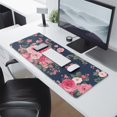 thumbnail image 2 of Long Mouse Pads for Desk,Pioneer Flower Floral Print Pattern Desk Mats on Top Of Desks, Desk Mouse Pad Extra Large with 3mm Non-Slip Base and Stitched Edge for Gaming,Office,Work,Home 31.5"x11.8", 2 of 6