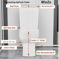 thumbnail image 5 of WinZo 600W Macerating Toilet with Upflush System for Basement Comfort 17" With Dual Flush Toilet Tank & Pump Three Connections For Sink,Bathtub,White (WZ5813-600), 5 of 7