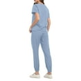 thumbnail image 5 of Scrubs Sets for Women 2 Piece 2026 Spring Summer V-Neck Scrub Top & Jogger Scrub Pants Stretch Nursing Workwear Quick Dry Medical Uniform Suits with Pockets Light Blue XL, 5 of 5