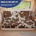 thumbnail image 2 of Aplkyhs Brown Cow Print 2 Piece RV Folding Sofa Covers Stretch Non-Slip Camper Slipcovers for Jackknife Sleeper Sofa Machine Washable Pets Friendly Furniture Protector, 2 of 6