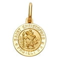 thumbnail image 1 of Precious Stars Jewelry 14k Yellow Gold Saint Christopher Round Medallion, 1 of 1