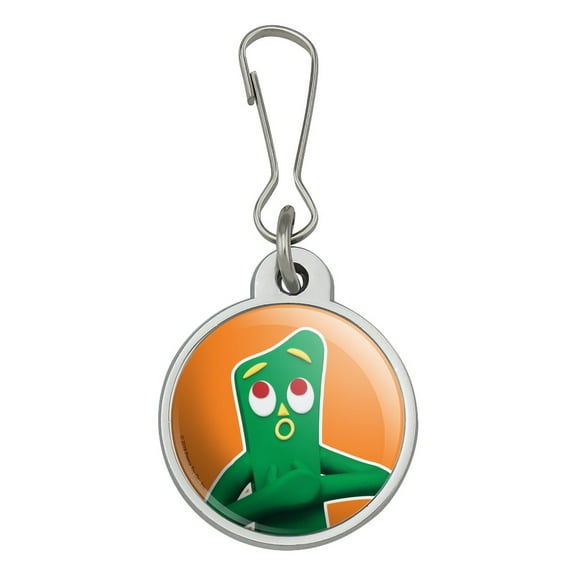 Gumby Singing Clay Art Jacket Handbag Purse Luggage Backpack Zipper Pull Charm