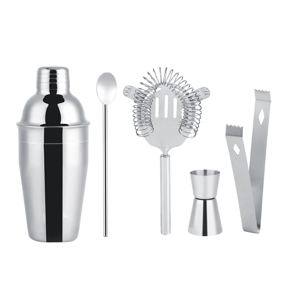 Mixeur à Cocktail Outils 5 Pcs Mélangeur à Cocktail en Acier Inoxydable Kit de Bar à Boissons 750ml
