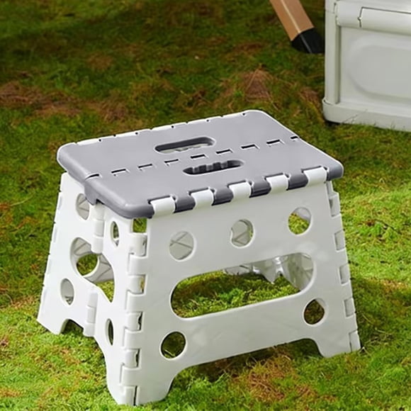 Folding Step Stool for Kids and Adults, Portable Thickened Plastic Chair with Handle, Small Collapsible Seat for Home, Camping, Fishing, Outdoor and Indoor Use