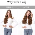 thumbnail image 7 of 24" Straight Curly Wavy 3 Pieces Hair Extensions Natural Straight Clip In Synthetic Hair Extentions Soft Reusable Hairpieces for Women Girls Beauty -200g, 7 of 7