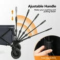 thumbnail image 5 of Tcbosik Collapsible Foldable Wagon, Heavy Duty Folding Beach Wagon with Wheels, Utility Garden Cart for Outdoor Activities, Grey, 5 of 8