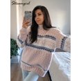 thumbnail image 4 of Streamgirl-suéteres gruesos de chenilla para mujer, jerseys de punto de Cuello medio alto, suéteres de nieve suaves y cálidos, invierno, 2023, 4 of 5